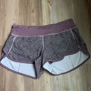 Women's Mauve Floral running shorts Lululemon